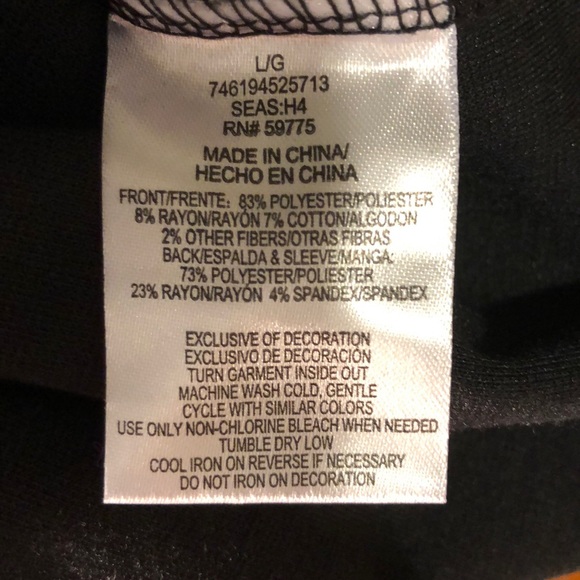 Seventeen Black Top. NWT. L - Picture 6 of 8